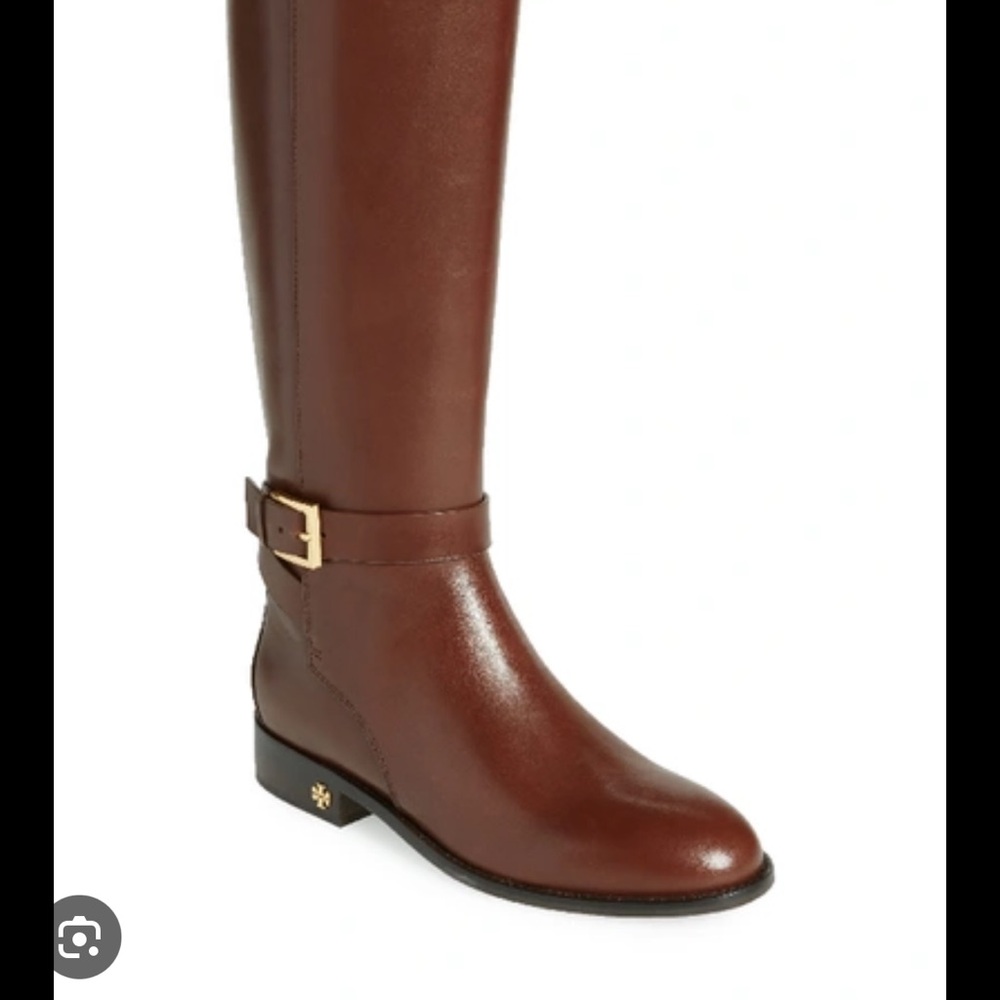 Tory Burch Brown Leather Riding Boots